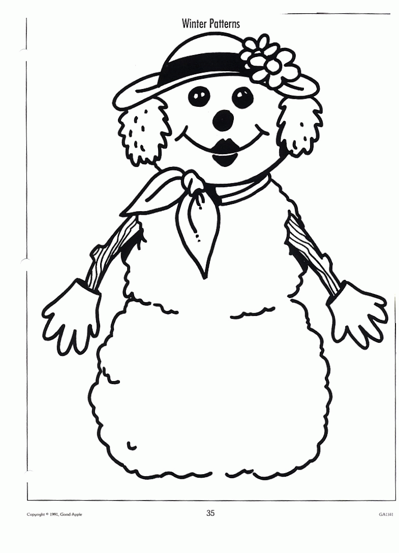 Bałwany kolorowanki